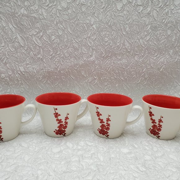 Starbucks Cherry Blossom Flower Tea, Coffee, Set of 4, Latte Mug Like New - Picture 1 of 5